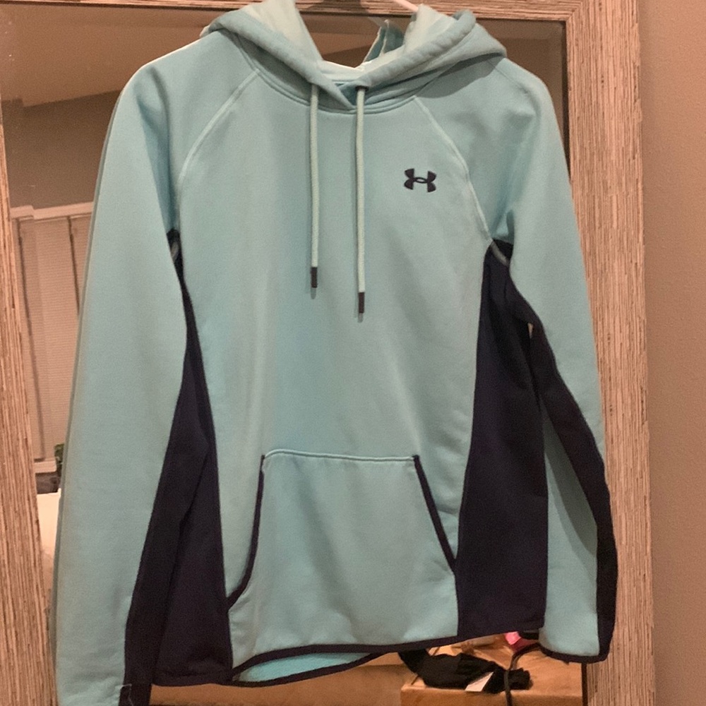 Under Armour teal hooded sweatshirt